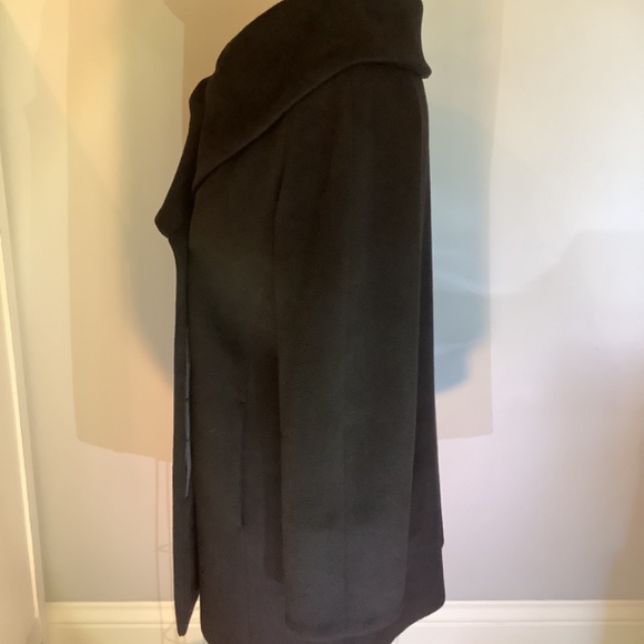 Cinzia Rocca Black 100% Virgin Wool Coat -8 - Picture 8 of 16